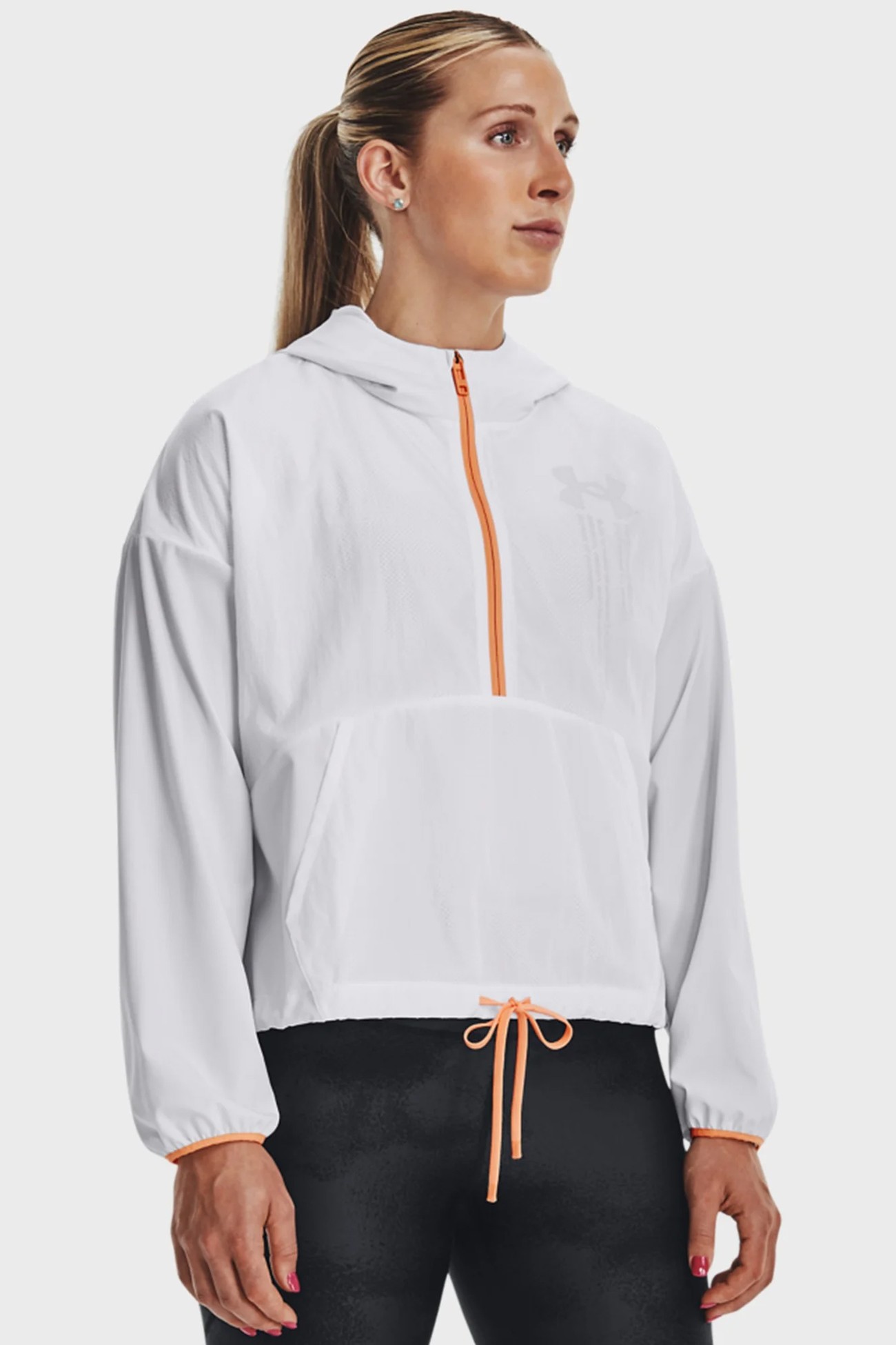 Ветровка женская Under Armour Woven Graphic Jacket белая 1377550-100 изображение 2