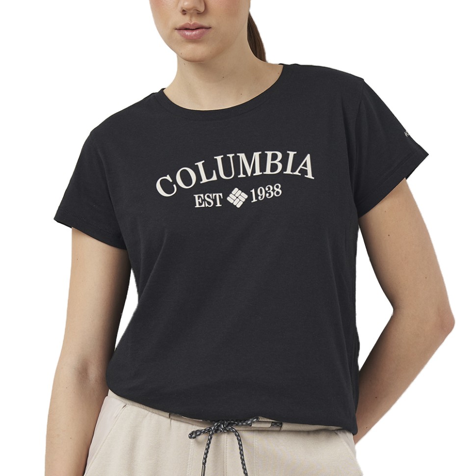 Футболка женская Columbia TREK™ SS GRAPHIC TEE черная 1992131-014 изображение 1