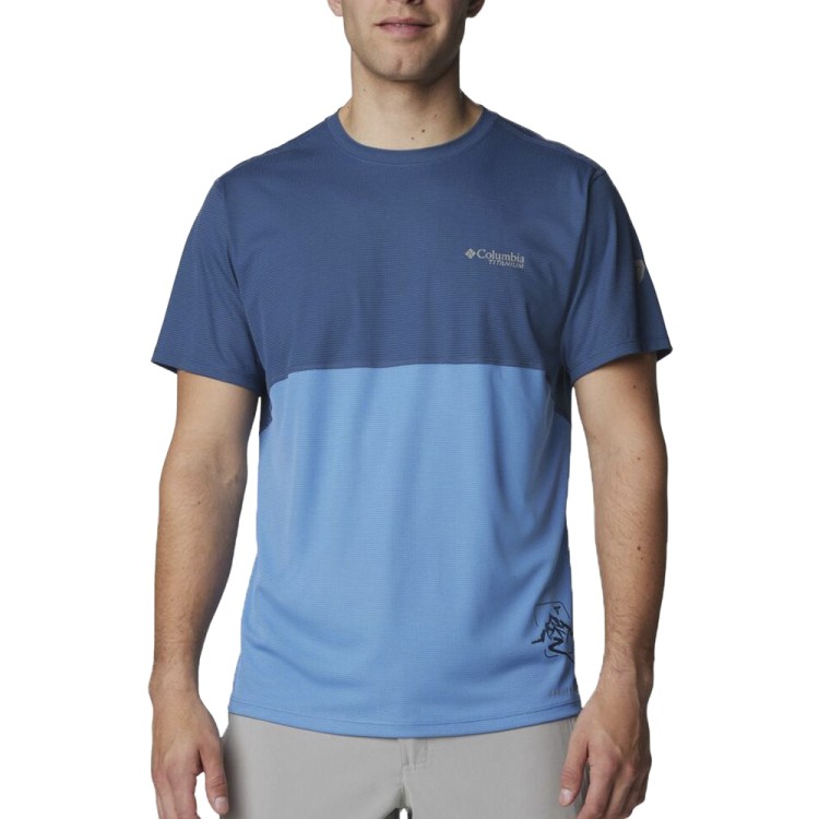 Футболка мужская Columbia CIRQUE RIVER™ GRAPHIC SS CREW синяя 2071921-480 изображение 1