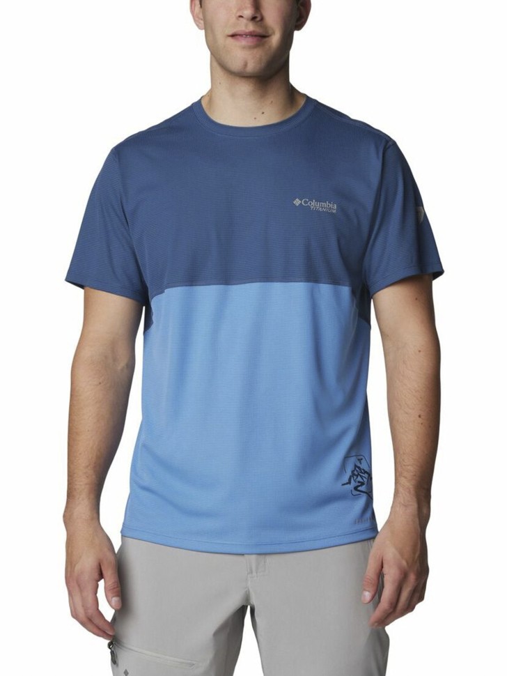 Футболка мужская Columbia CIRQUE RIVER™ GRAPHIC SS CREW синяя 2071921-480 изображение 2