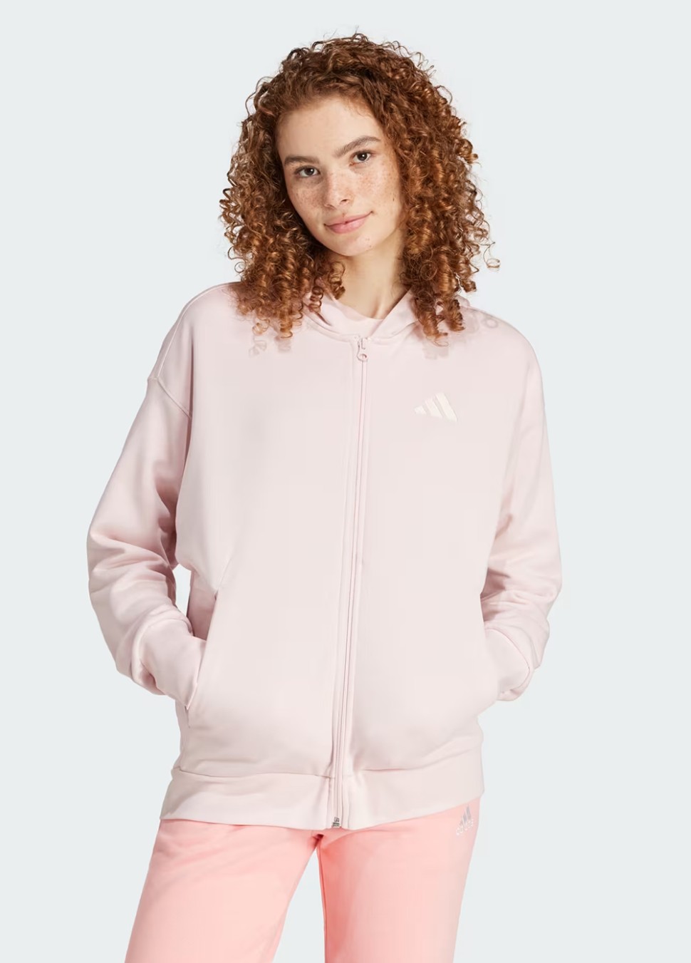 Толстовка жіноча Adidas W ALL SZN FZ HD рожева IY6804 — фото 2