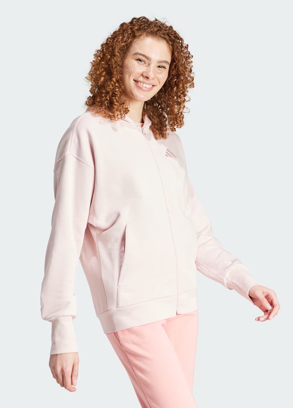 Толстовка жіноча Adidas W ALL SZN FZ HD рожева IY6804 — фото 4
