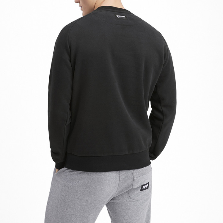 Толстовка мужская Puma ATHLETICS CREW FL черная 58015701 изображение 2