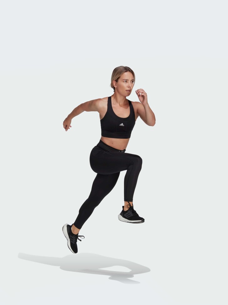 Леггинсы женские Adidas Run Ess 1/1 TGT черные HS5464 изображение 4