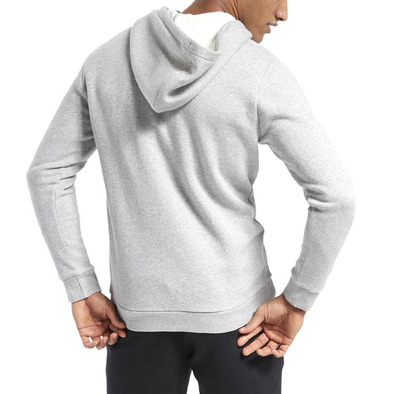Толстовка мужская Reebok Training Essentials Fleece Zip Up серая FU3242 — фото 3 — Sport City Толстовка мужская Reebok Training Essentials Fleece Zip Up серая FU3242 — фото 3