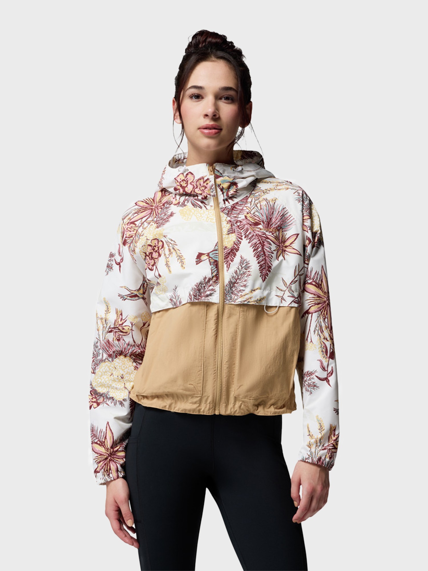 Вiтрiвка жiноча Columbia Spire Valley™ Printed Windbreaker біла 2116491-125 изображение 2