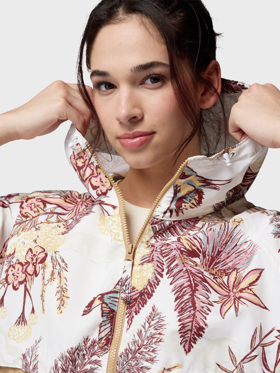 Вiтрiвка жiноча Columbia Spire Valley™ Printed Windbreaker біла 2116491-125 — фото 6