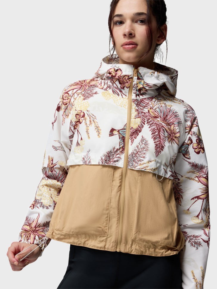 Вiтрiвка жiноча Columbia Spire Valley™ Printed Windbreaker біла 2116491-125 изображение 7