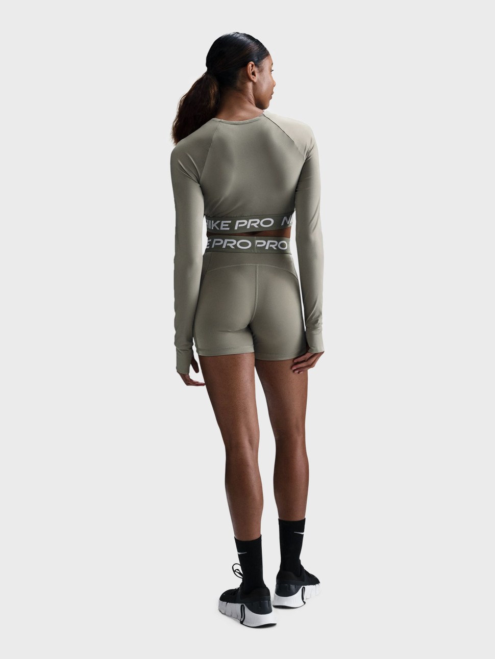 Футболка жіноча Nike NIKE PRO DF 365 CROP LS хакі FV5484-320 — фото 3