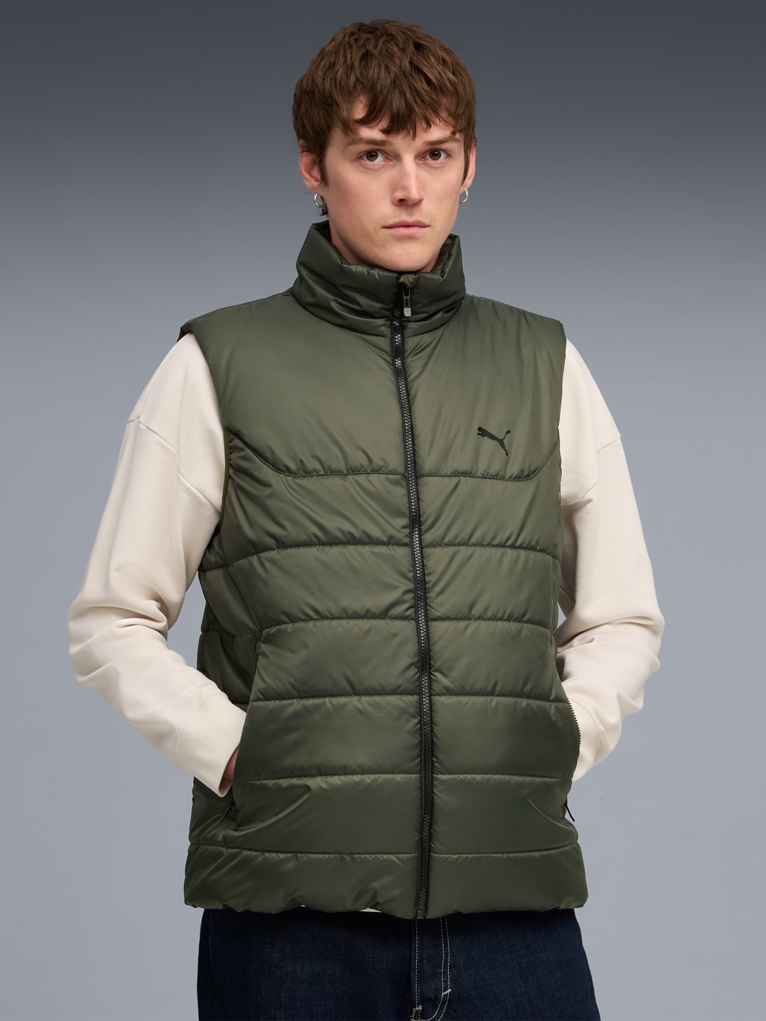 Жилет мужской Puma ESS Padded Vest хаки 68520970 изображение 2