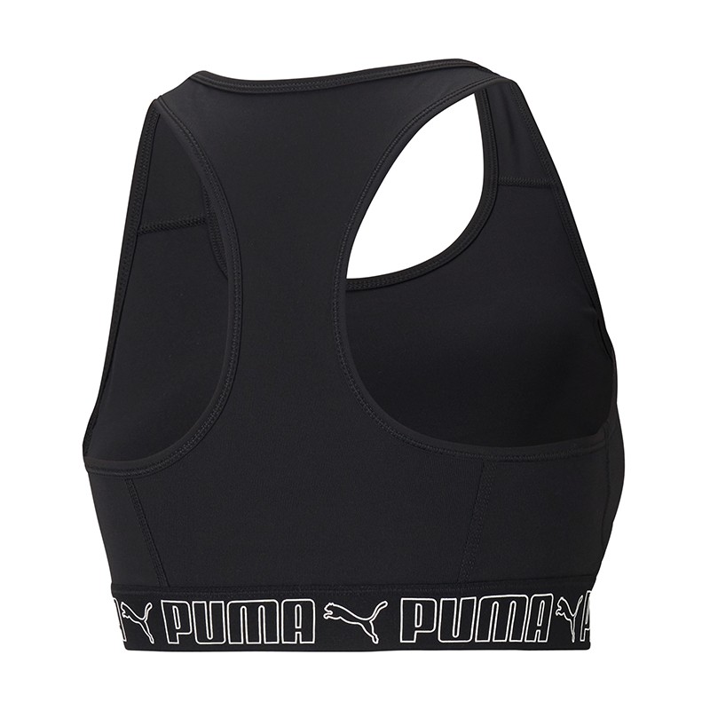 Бра женское Puma Mid Elastic Padded Bra Pm черное 52030301 изображение 2