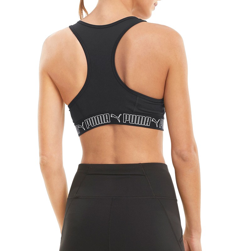 Бра женское Puma Mid Elastic Padded Bra Pm черное 52030301 изображение 4