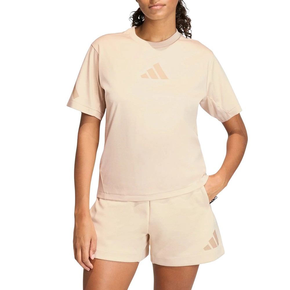 Футболка женская Adidas W Z.N.E. TEE бежевая KC7717
