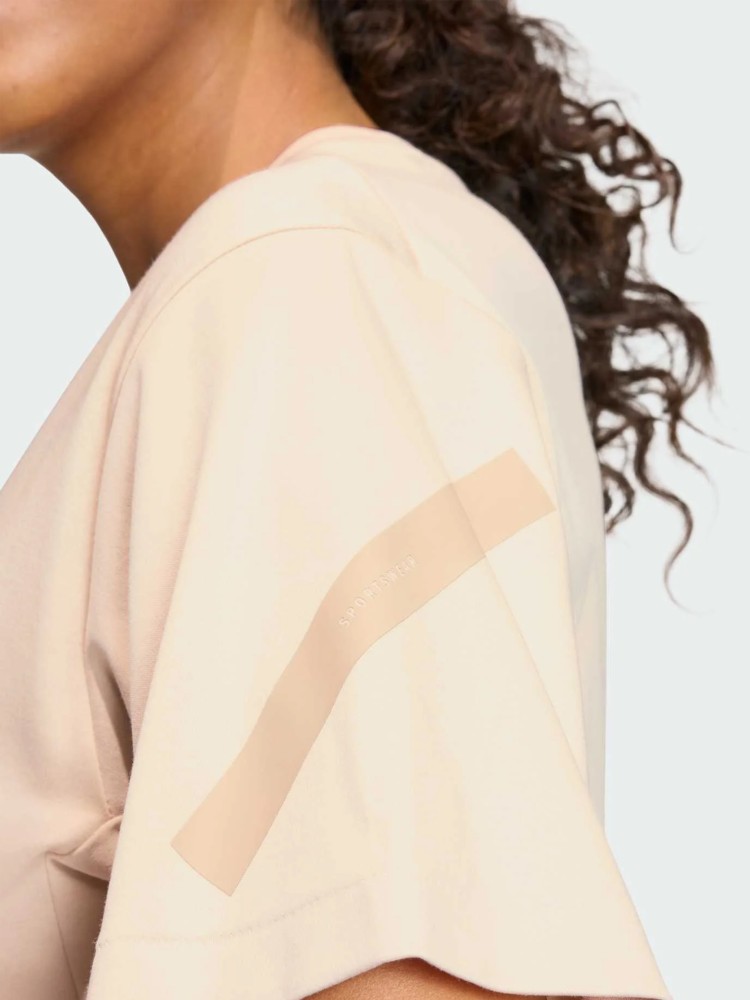 Футболка жіноча Adidas W Z.N.E. TEE бежева KC7717 изображение 5
