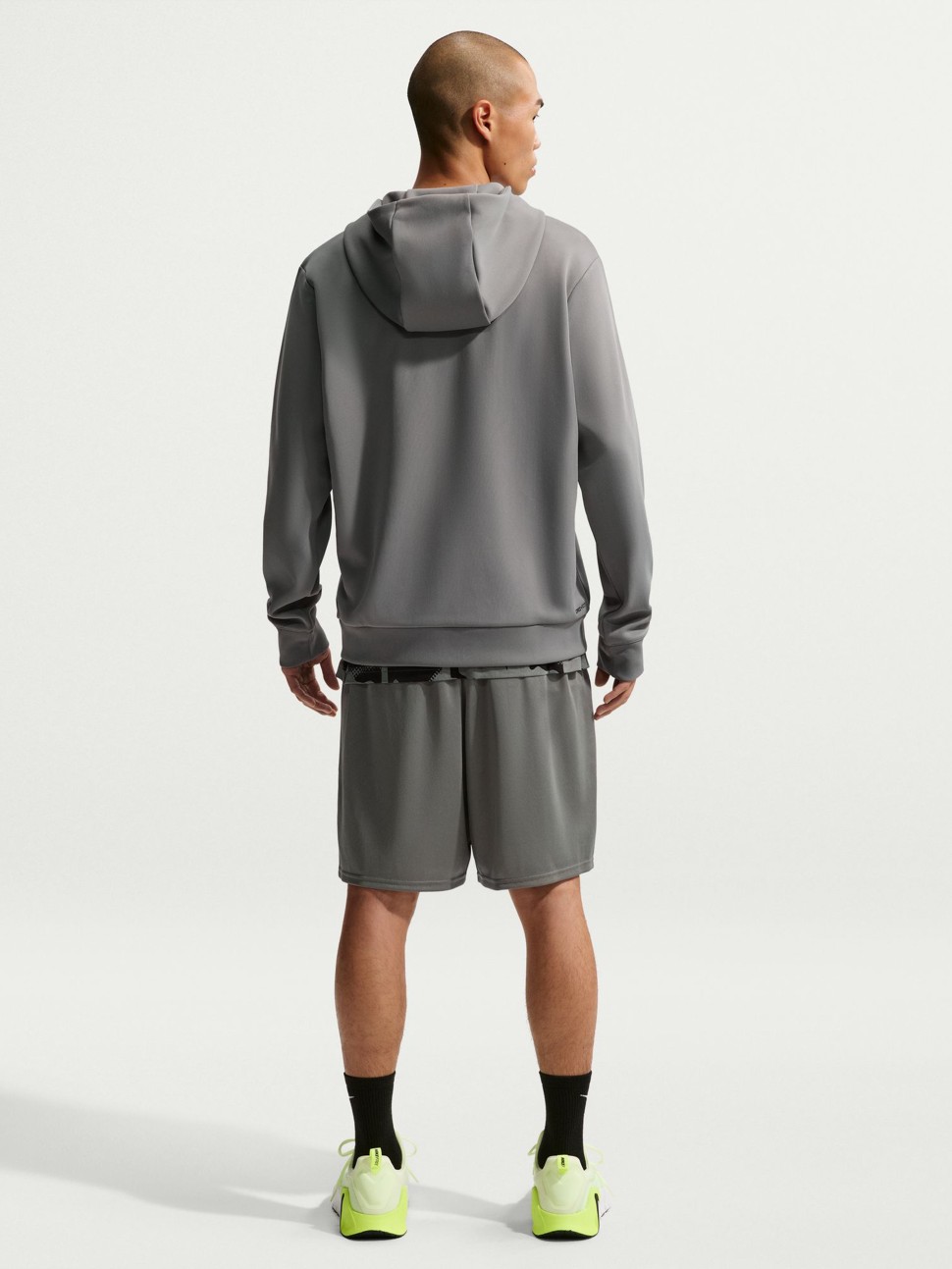 Толстовка мужская Nike M NK DF UV FLEX FLC FZ HD серая IF2982-084 — фото 3