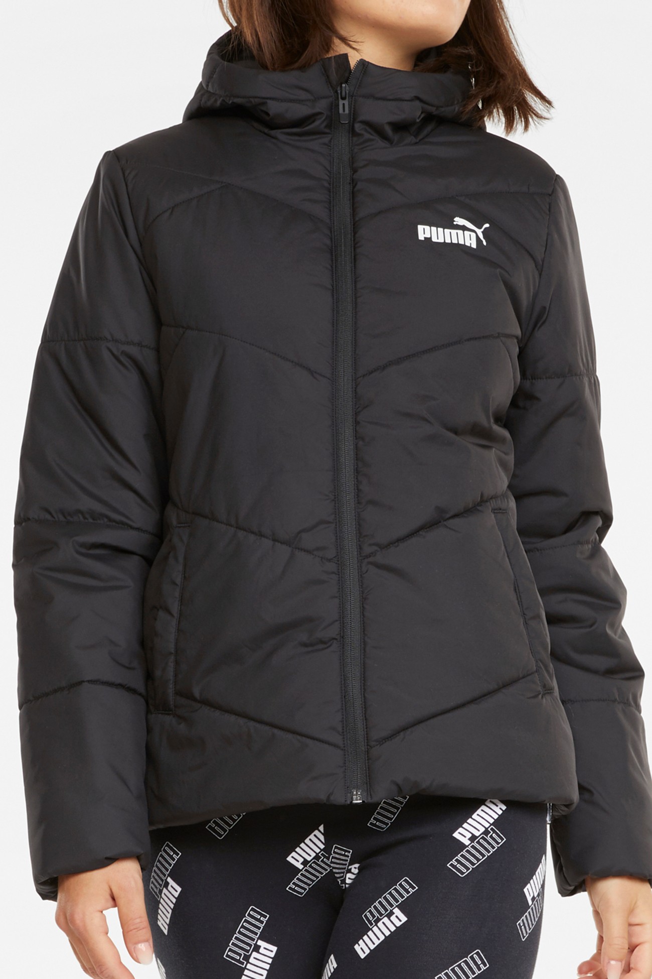 Куртка женские Puma Ess Padded Jacket черная 58764801 изображение 3