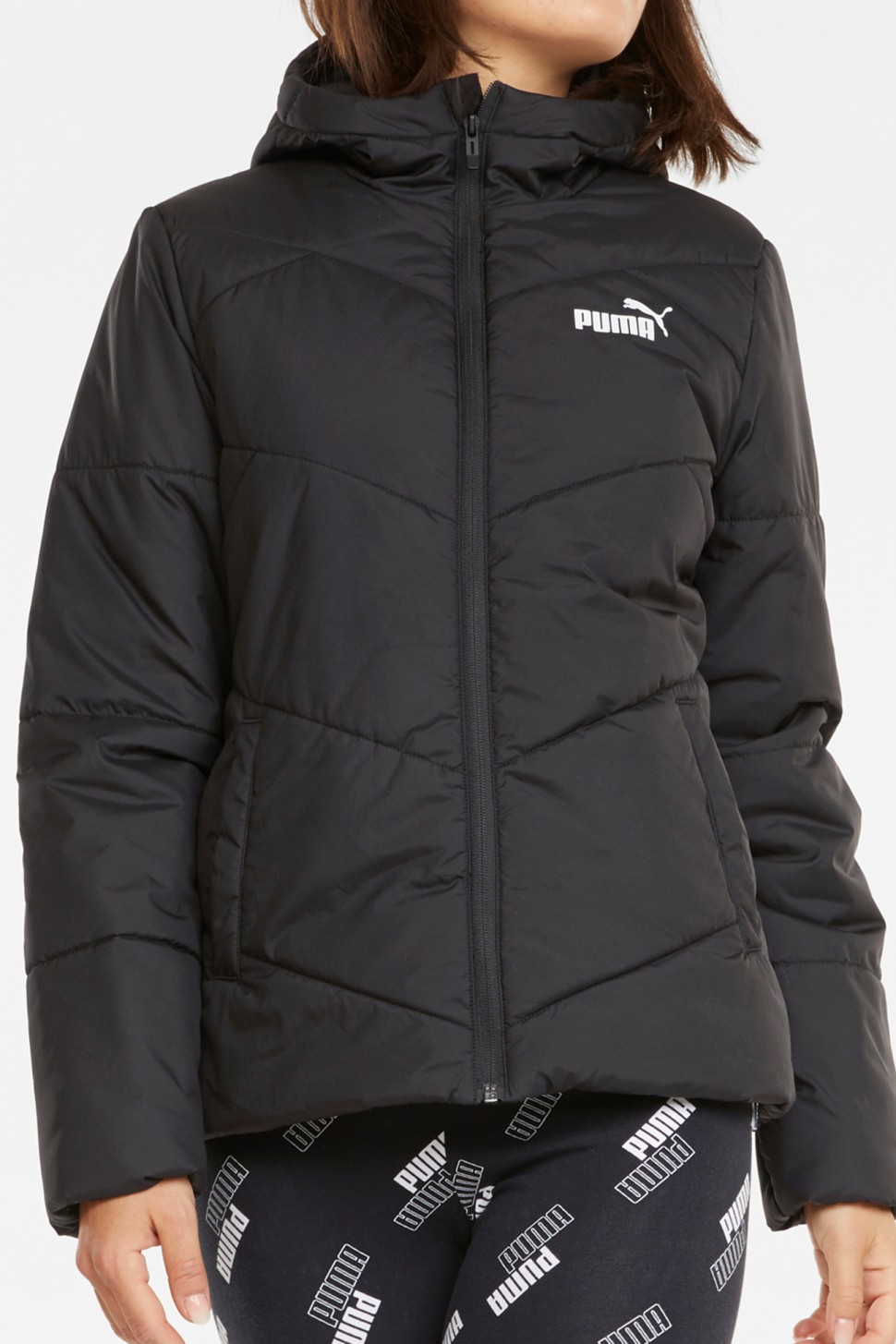 Куртка жіночі Puma Ess Padded Jacket чорна 58764801  — фото 3