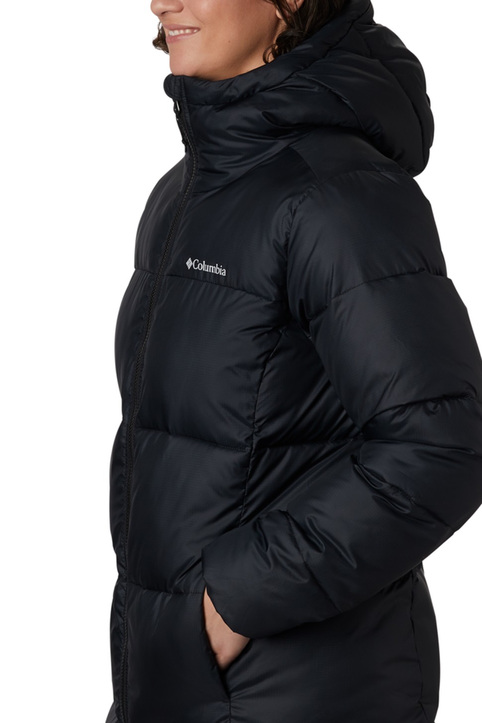 Куртка жіноча Columbia Puffect™ Mid Hooded Jacket чорна 1864791-010 — фото 3