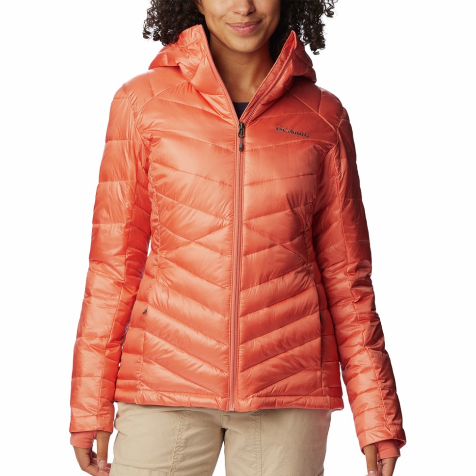 Куртка жіноча Columbia Joy Peak™ Hooded Jacket помаранчева 1982671-852 — фото 1