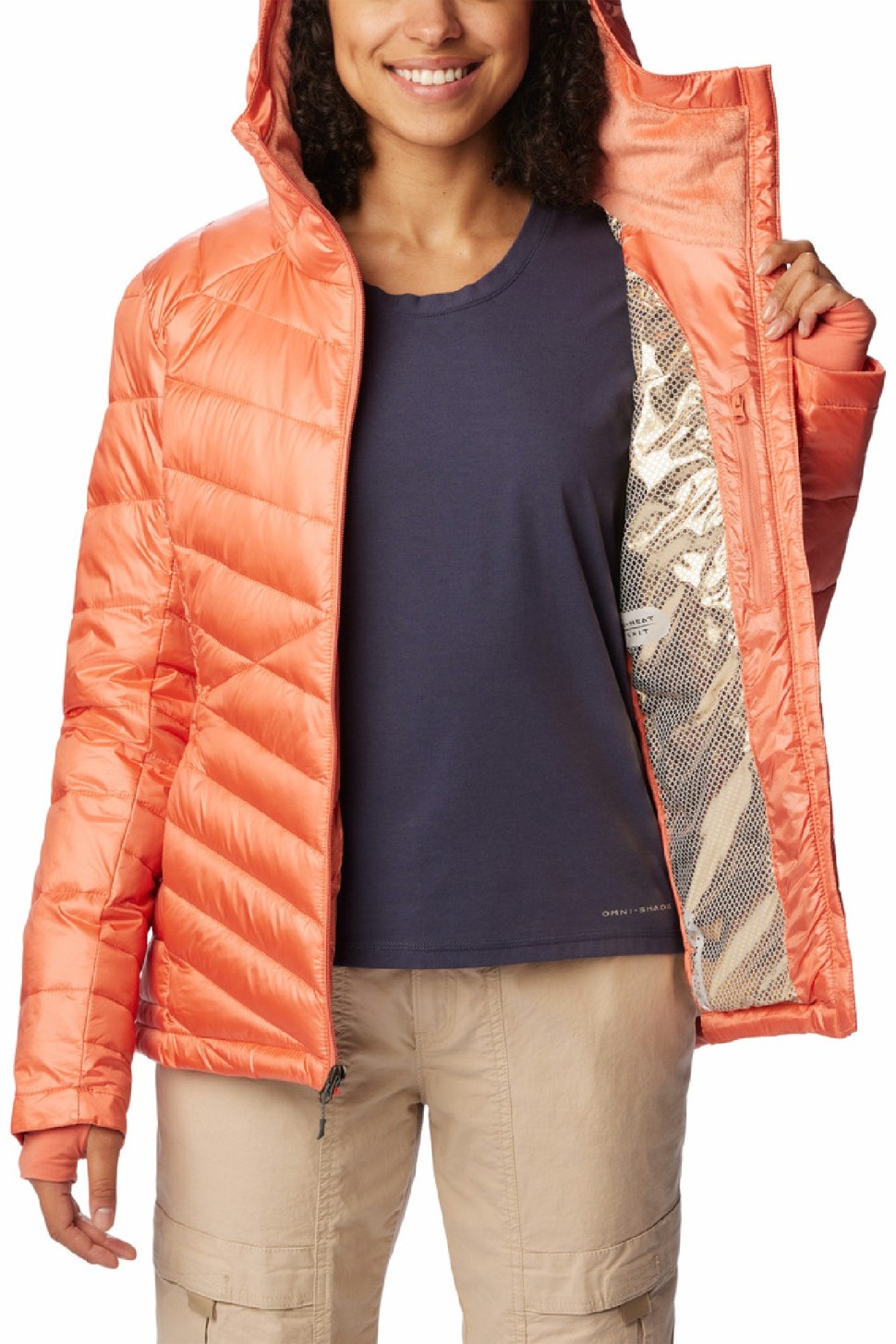 Куртка жіноча Columbia Joy Peak™ Hooded Jacket помаранчева 1982671-852 — фото 4