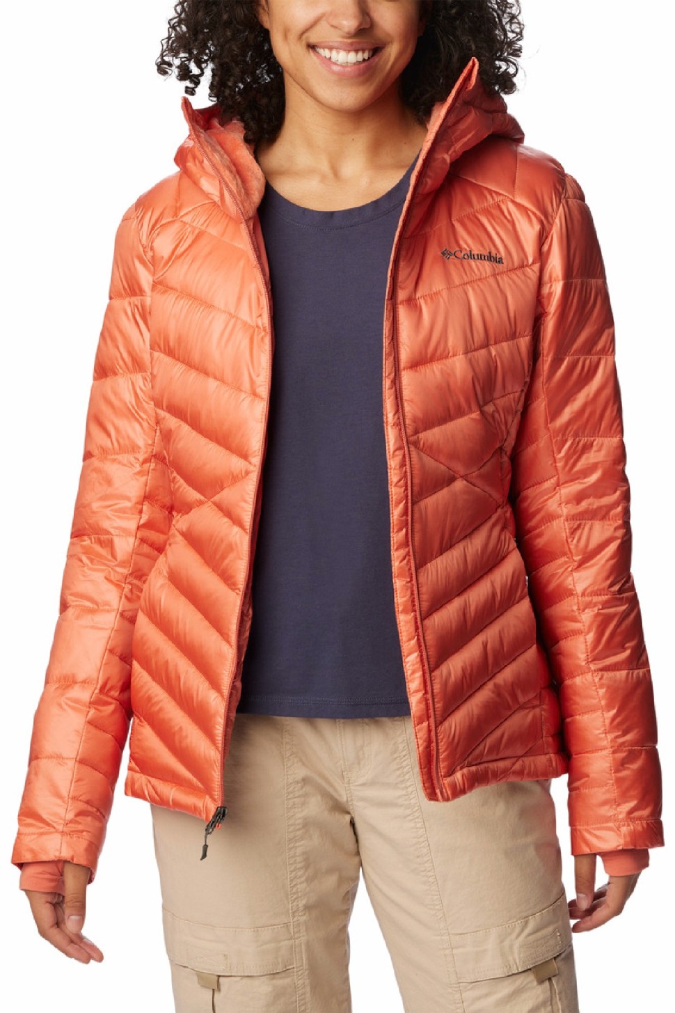 Куртка жіноча Columbia Joy Peak™ Hooded Jacket помаранчева 1982671-852 — фото 7