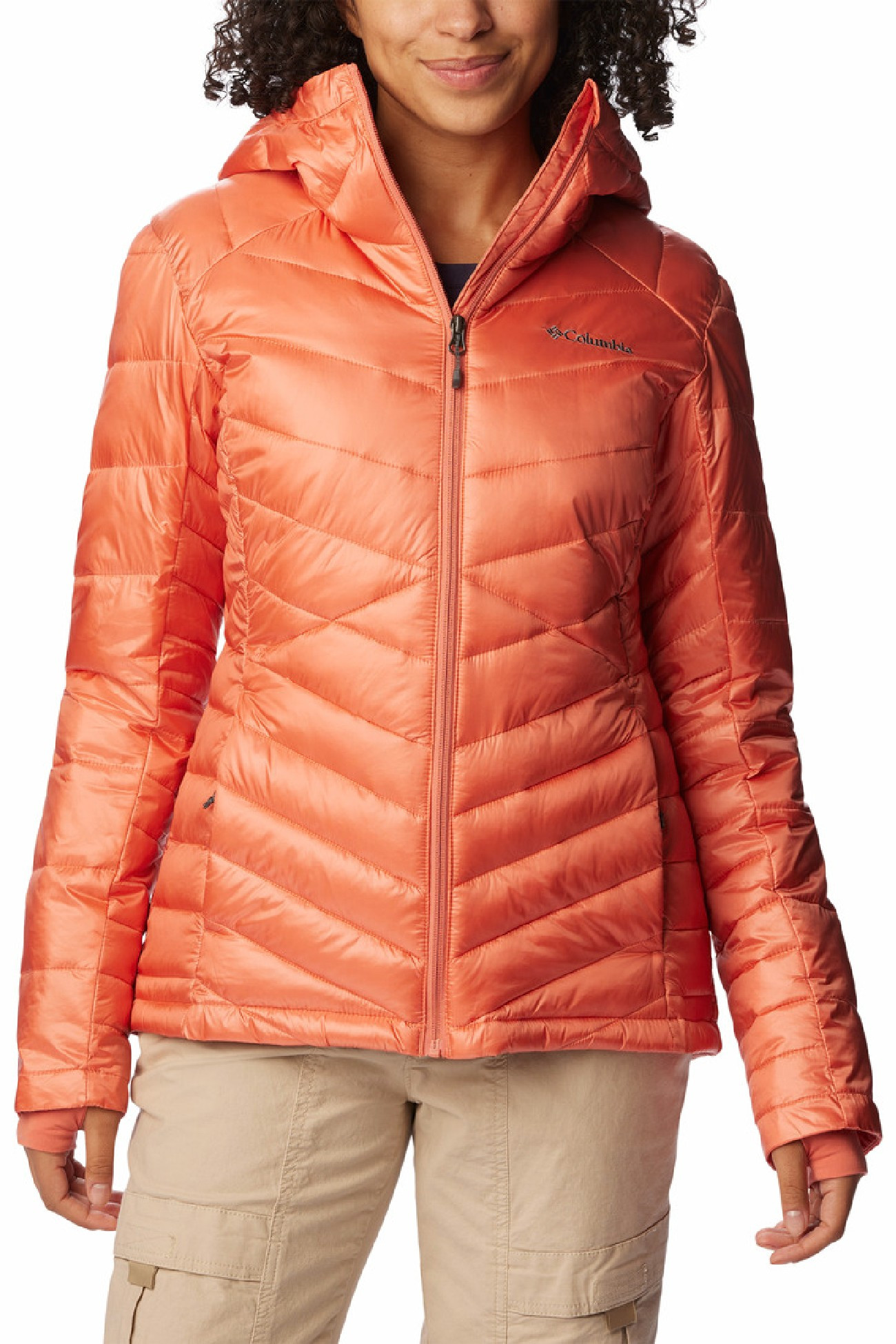 Куртка женская Columbia Joy Peak™ Hooded Jacket оранжевая 1982671-852 изображение 9