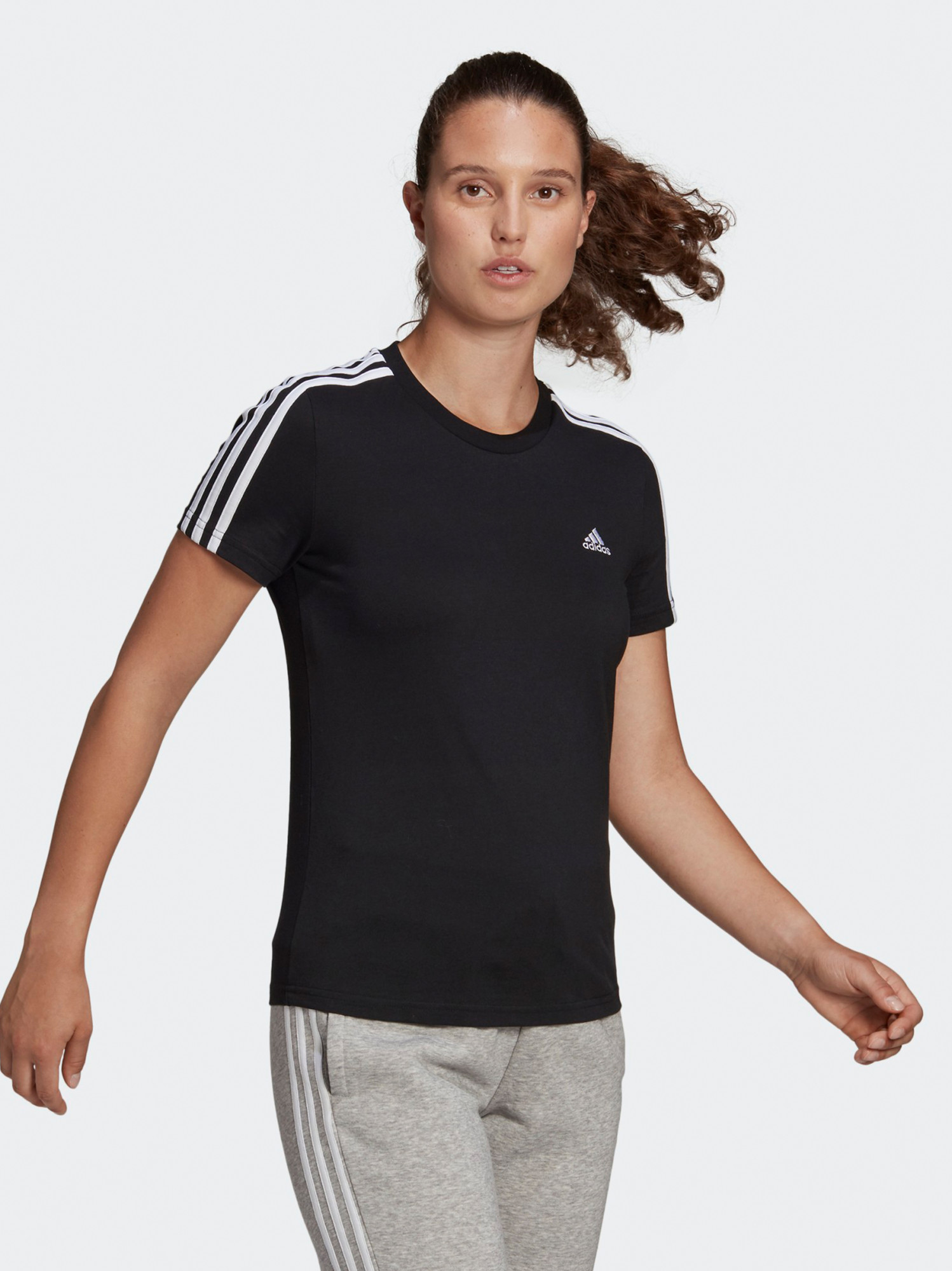 Футболка жіноча Adidas W 3S T чорна GL0784 изображение 4