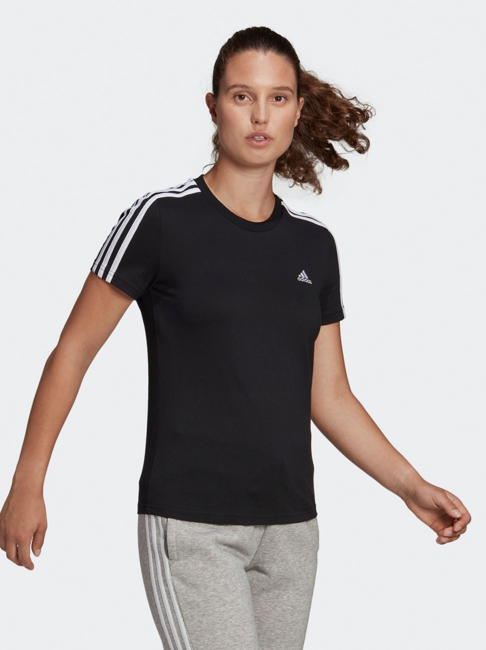 Футболка жіноча Adidas W 3S T чорна GL0784 — фото 4