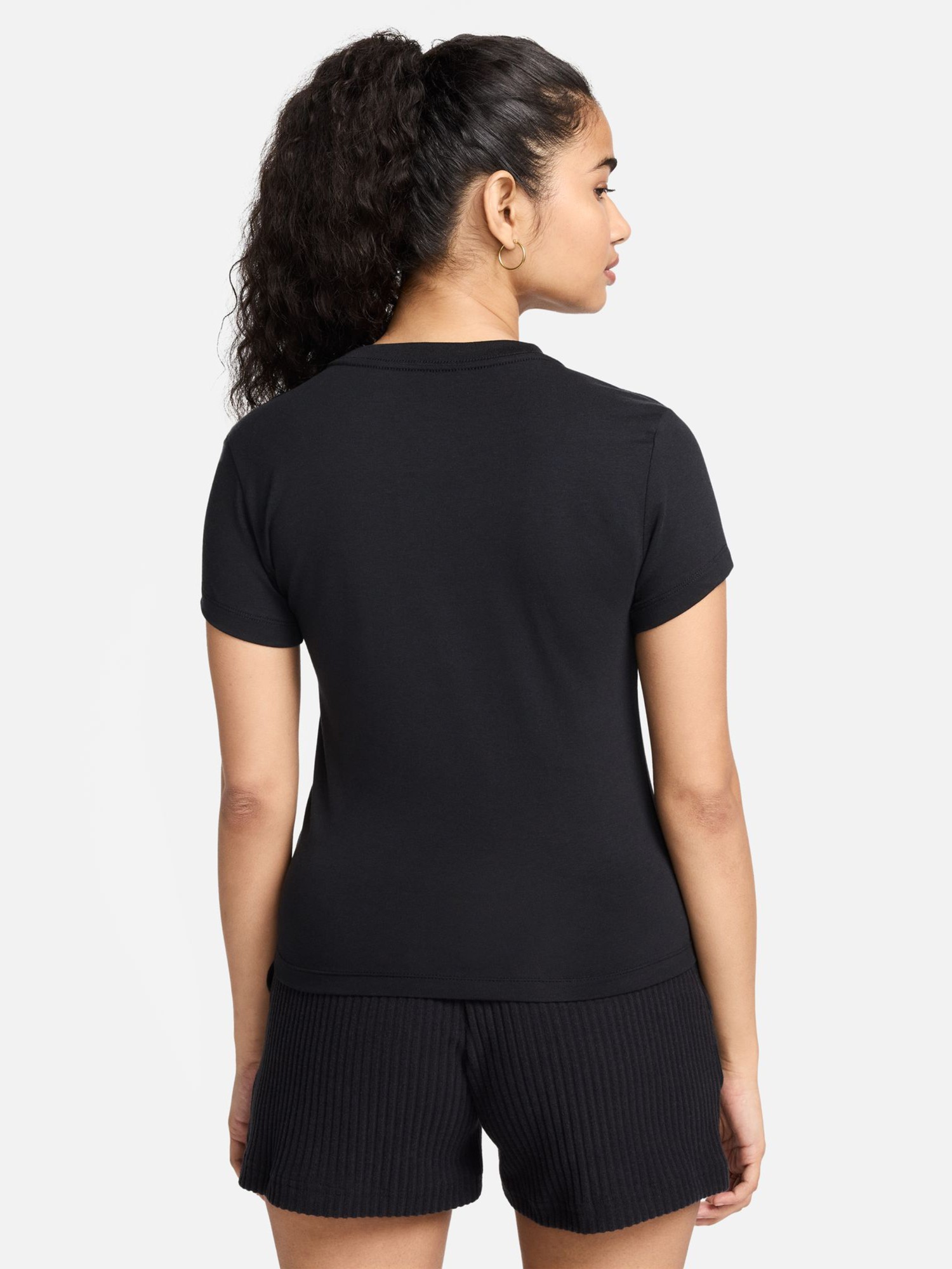 Футболка женская Nike W NSW NK CHLL KNT MD CRP черная FV5508-010 изображение 4