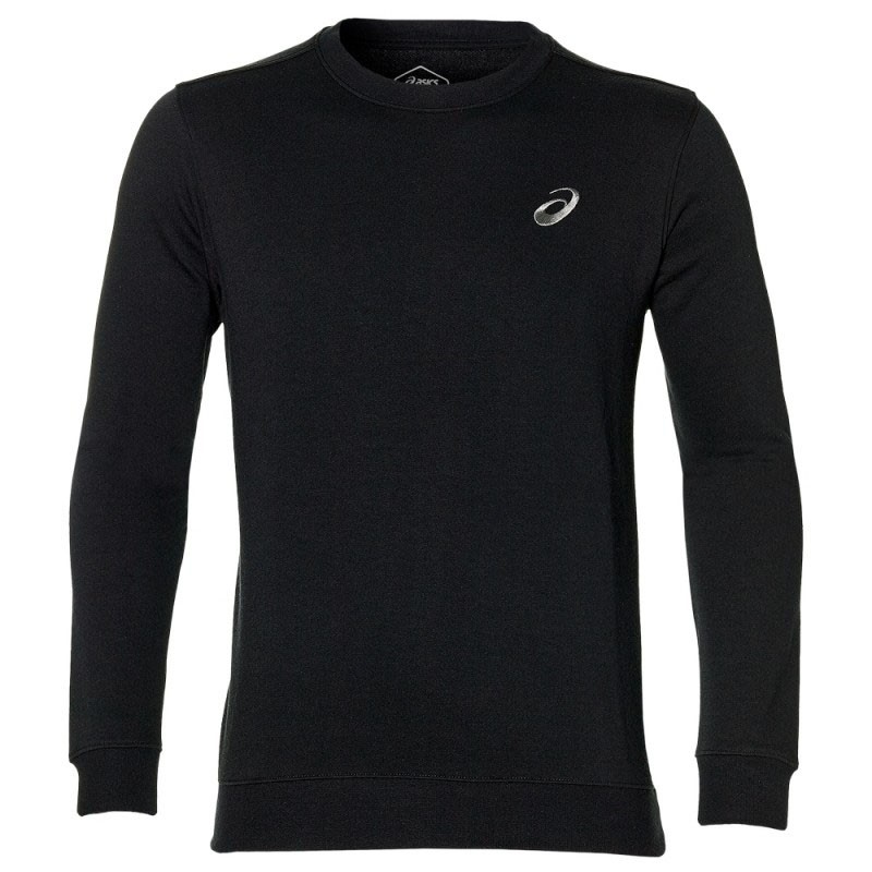 Толстовка мужская Asics Chest Logo Crew черная 2031A979-001 изображение 1
