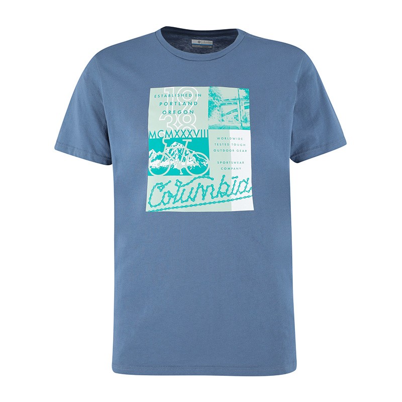 Футболка мужская Columbia Warren Grove ™ Tee синяя 1872711-449 — Sport City Футболка мужская Columbia Warren Grove ™ Tee синяя 1872711-449
