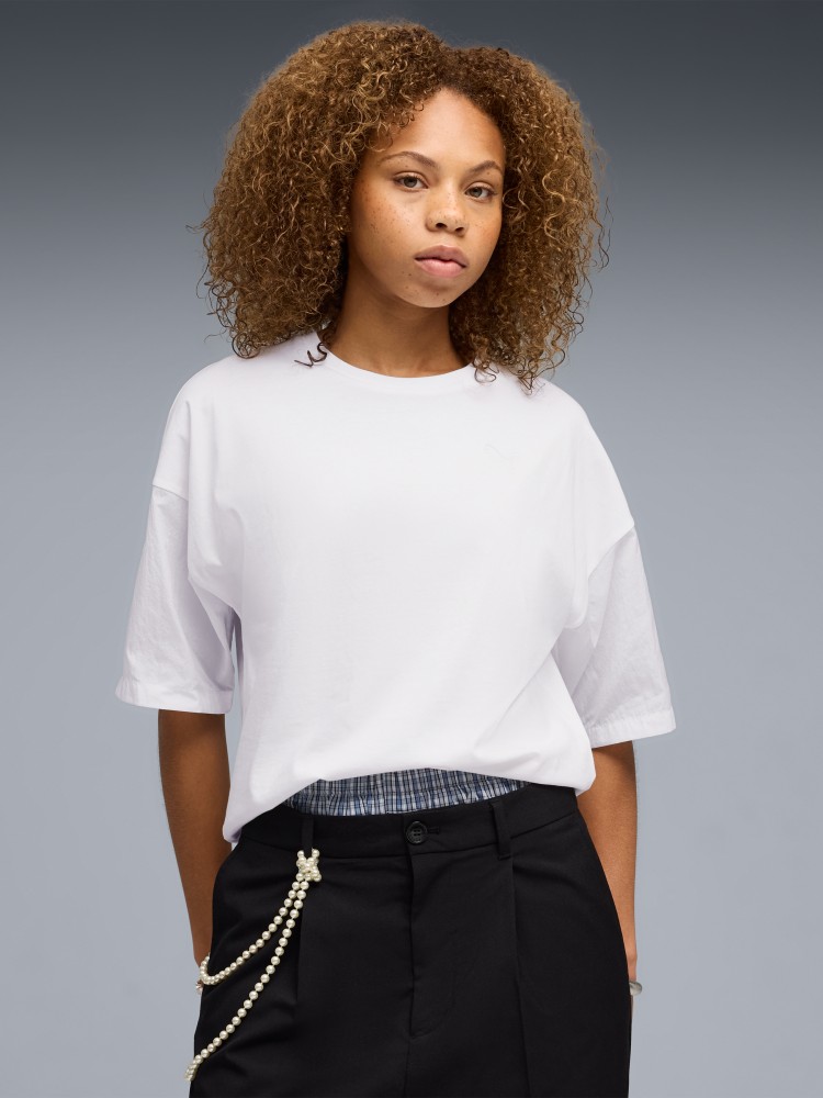 Футболка женская Puma HER Oversized Tee белая 69188302 изображение 2