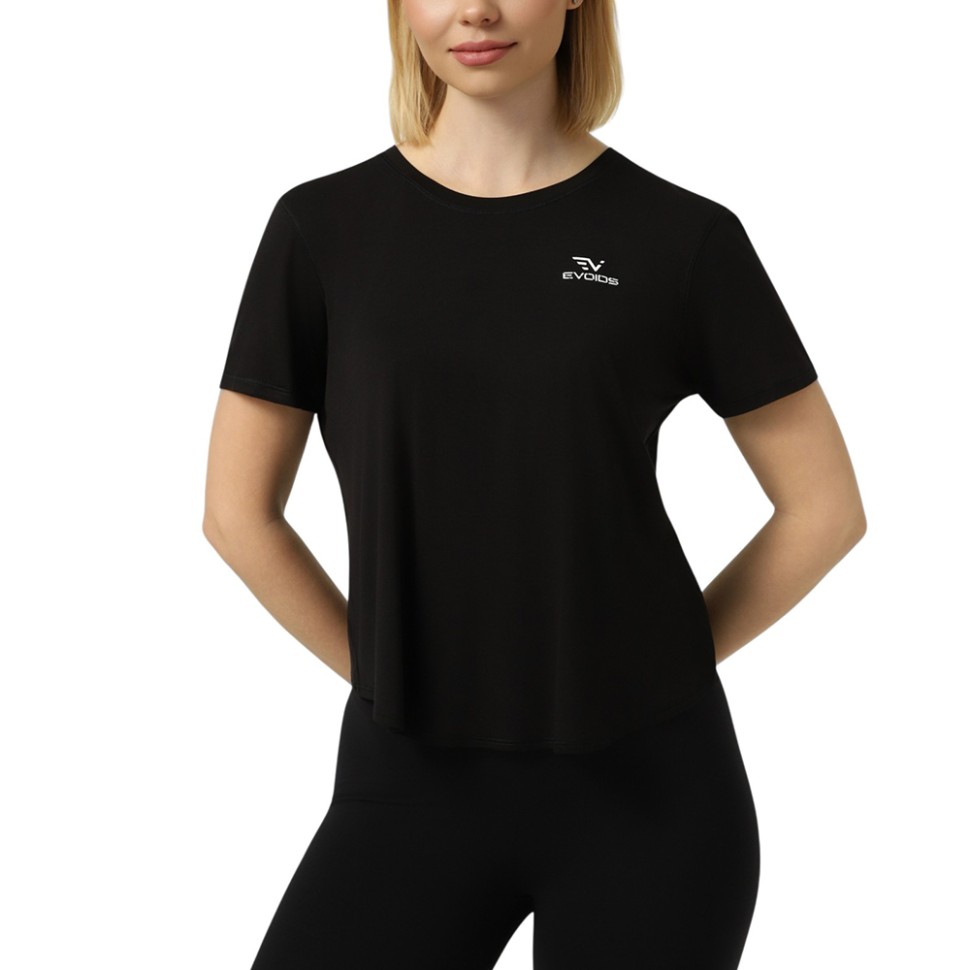Футболка жіноча Evoids Olyra чорна 932603-010 — Sport City Футболка жіноча Evoids Olyra чорна 932603-010