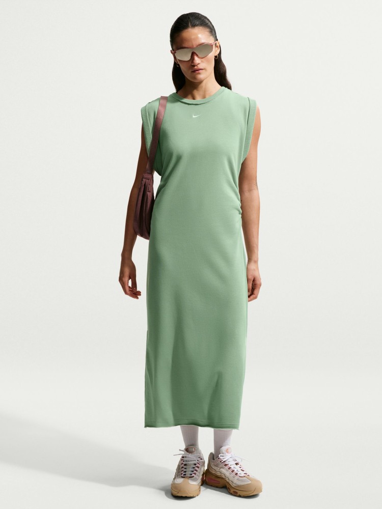 Платье женское Nike W NSW NK CHLL FT DRESS зеленое IF0567-006 изображение 2