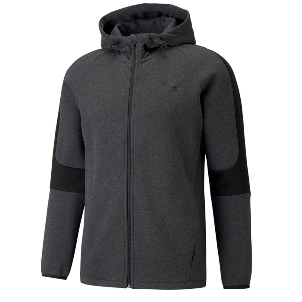 Толстовка мужская Puma Evostripe Core Fz Hoodie серая 58581207