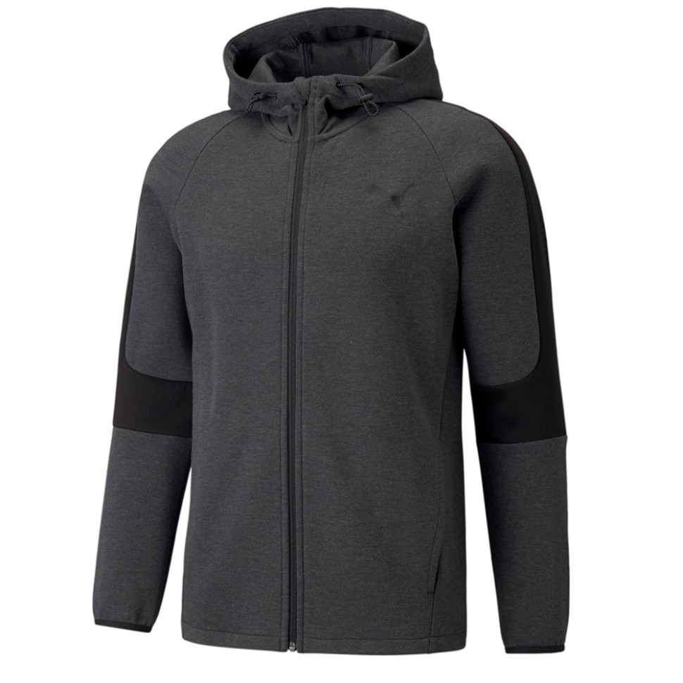 

Толстовка чоловіча Puma Evostripe Core Fz Hoodie сіра 58581207, Сірий