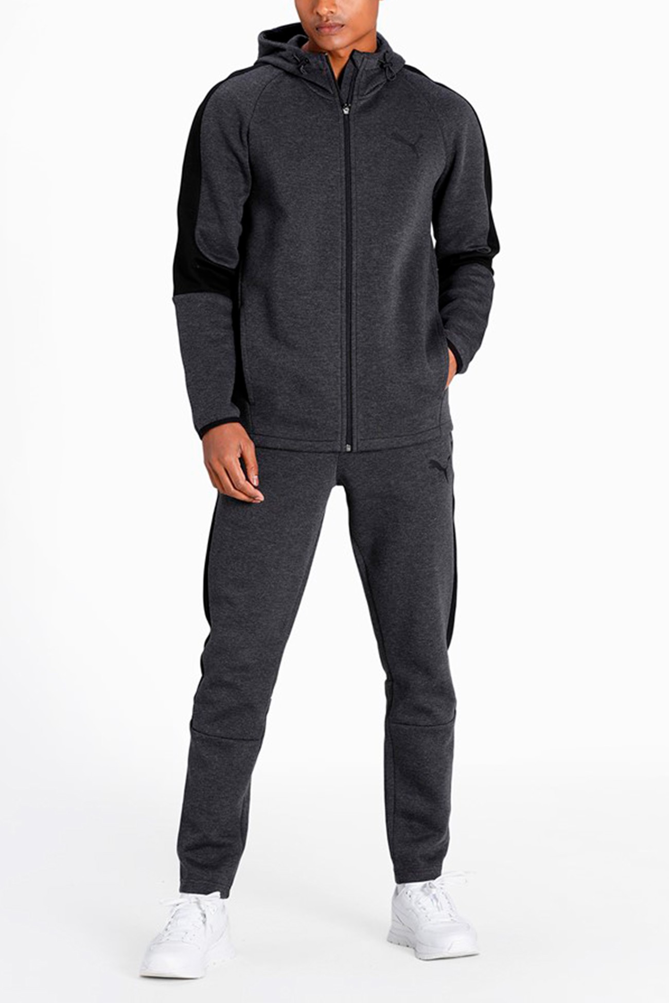 Толстовка чоловіча Puma Evostripe Core Fz Hoodie сіра 58581207  изображение 2