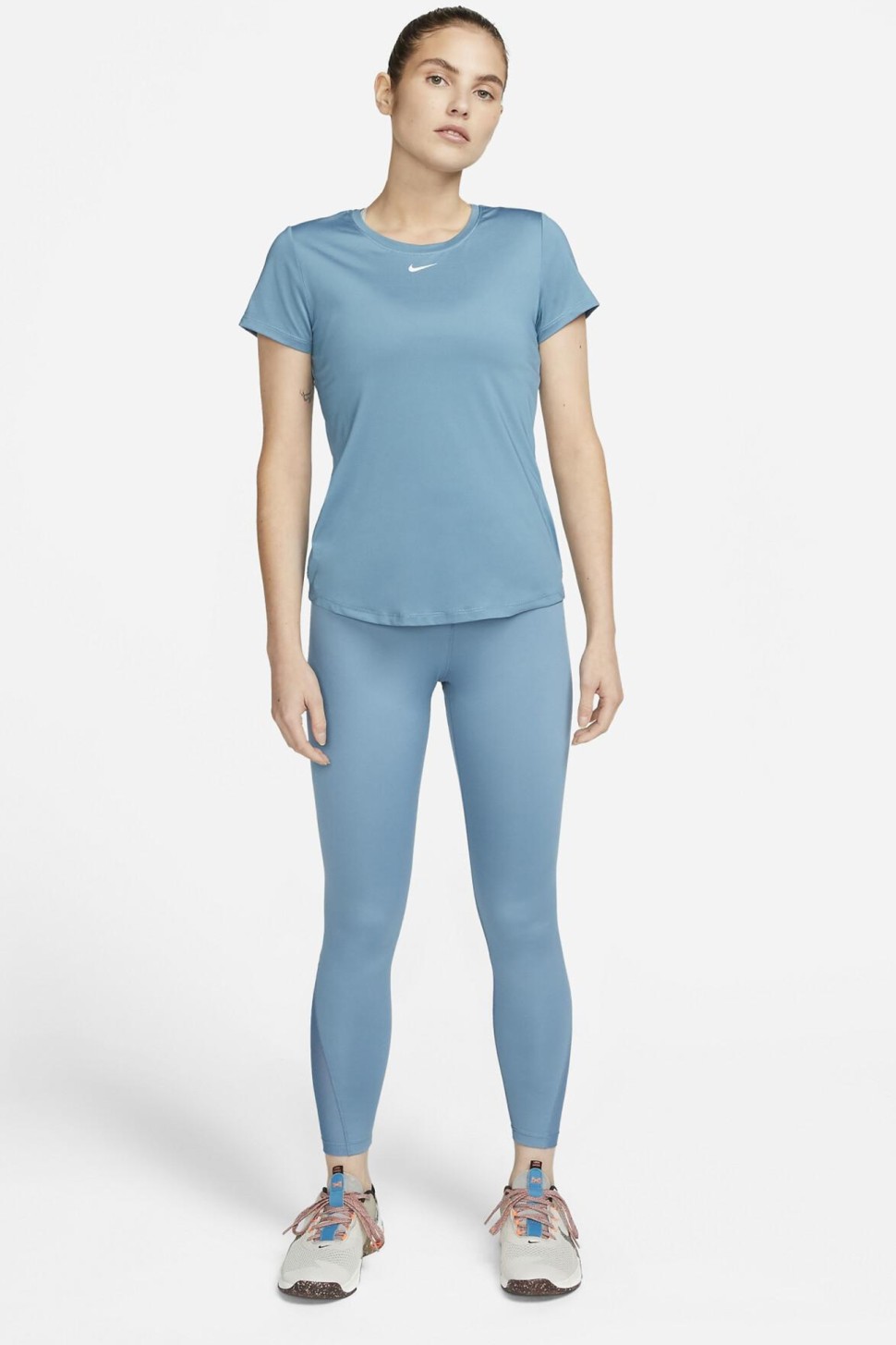 Легінси жіночі Nike W NK ONE DF MR 7/8 TGT блакитні DD0249-440 — фото 2