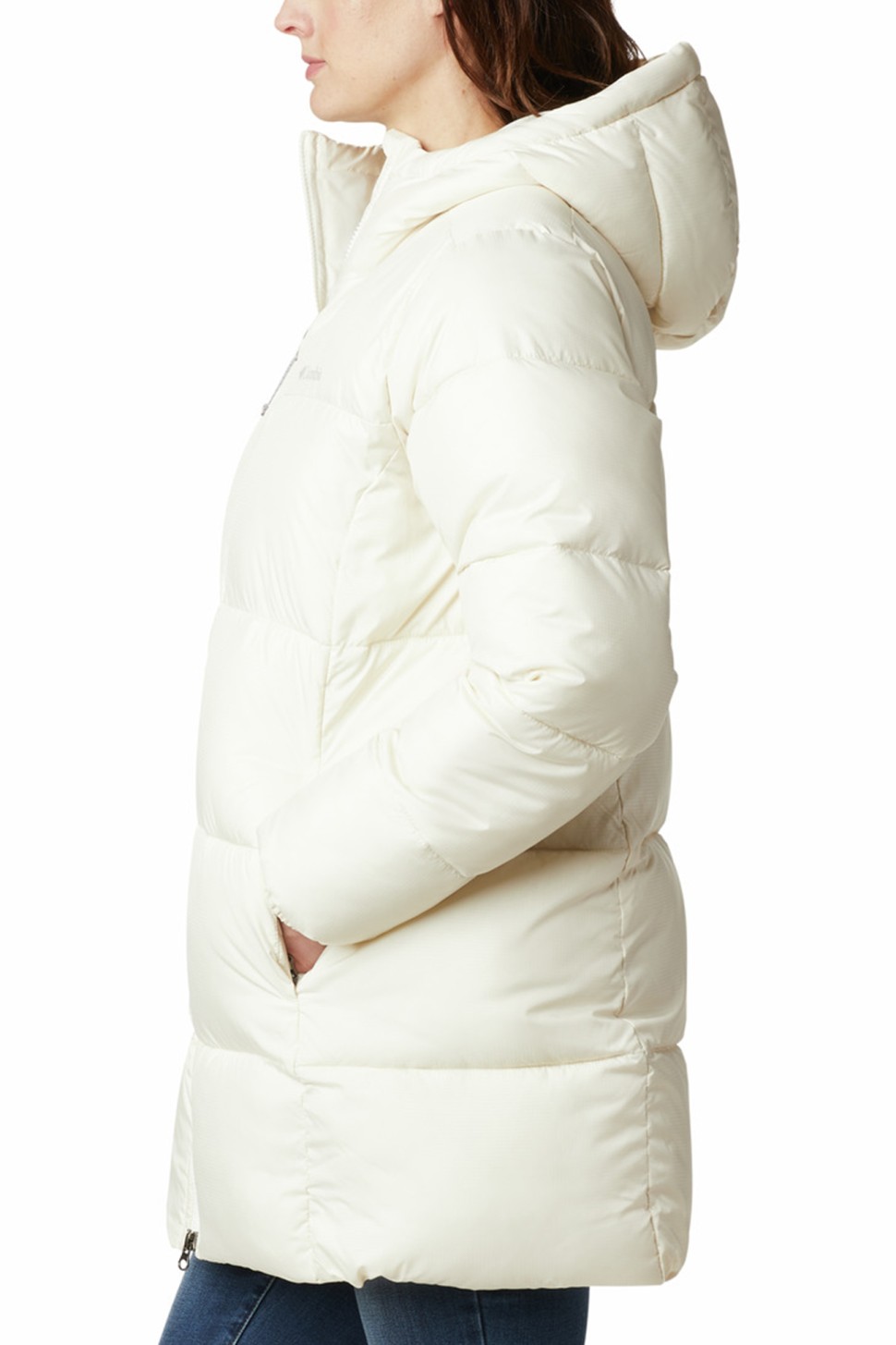 Куртка жіноча Columbia Puffect™ Mid Hooded Jacket біла 1864791-191 — фото 2
