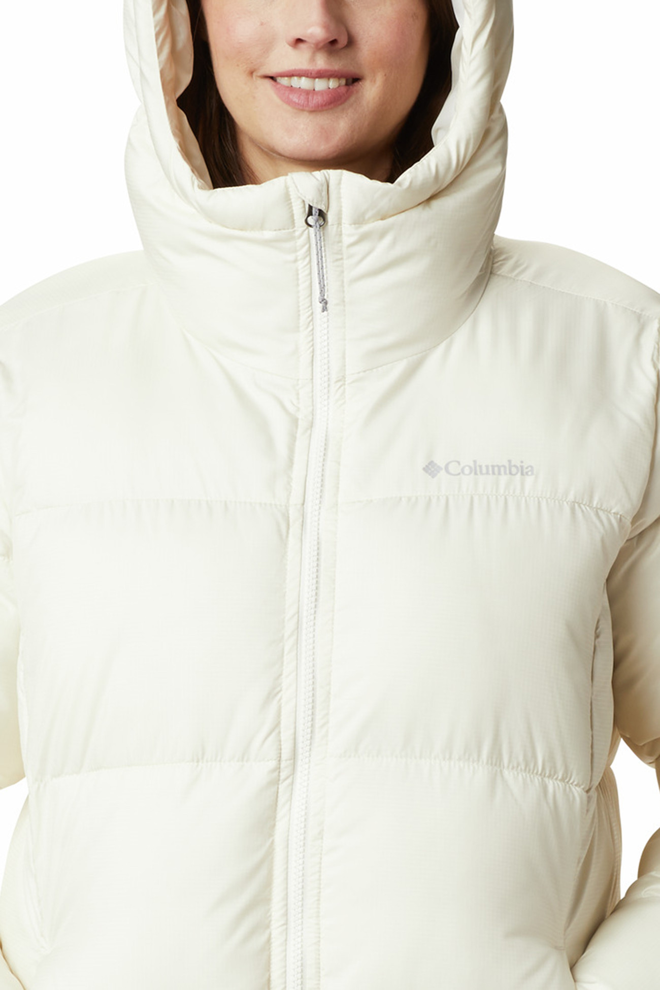 Куртка жіноча Columbia Puffect™ Mid Hooded Jacket біла 1864791-191 изображение 3