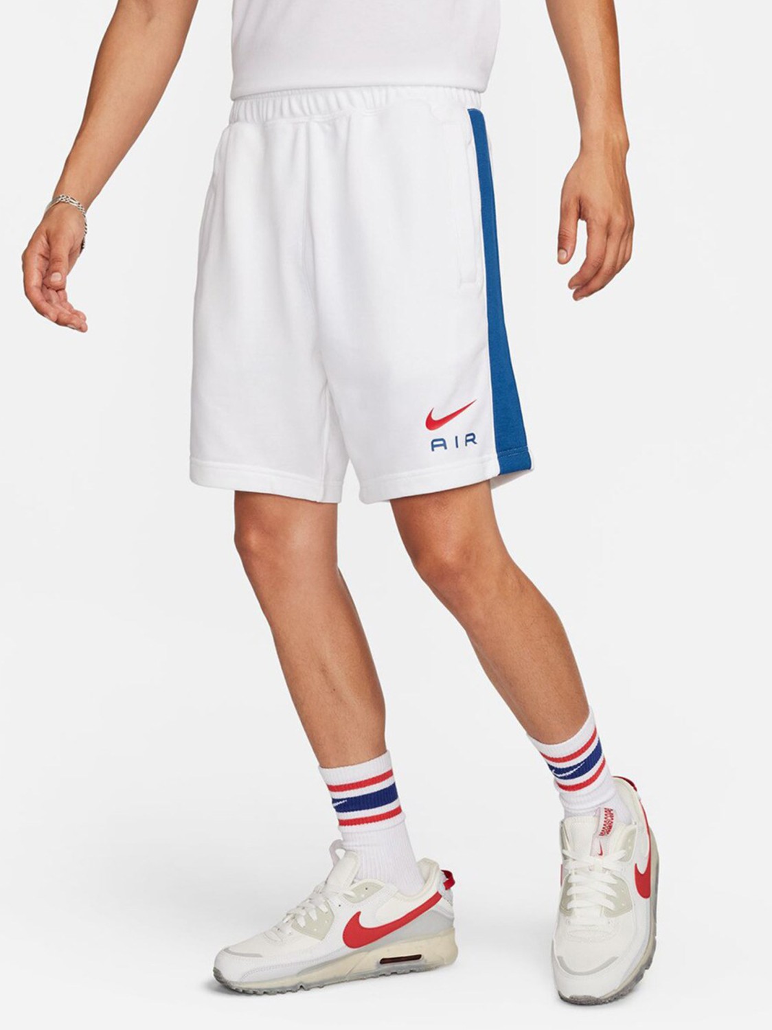 Шорты мужские Nike M NSW SW AIR SHORT FT белые FN7701-100 изображение 4