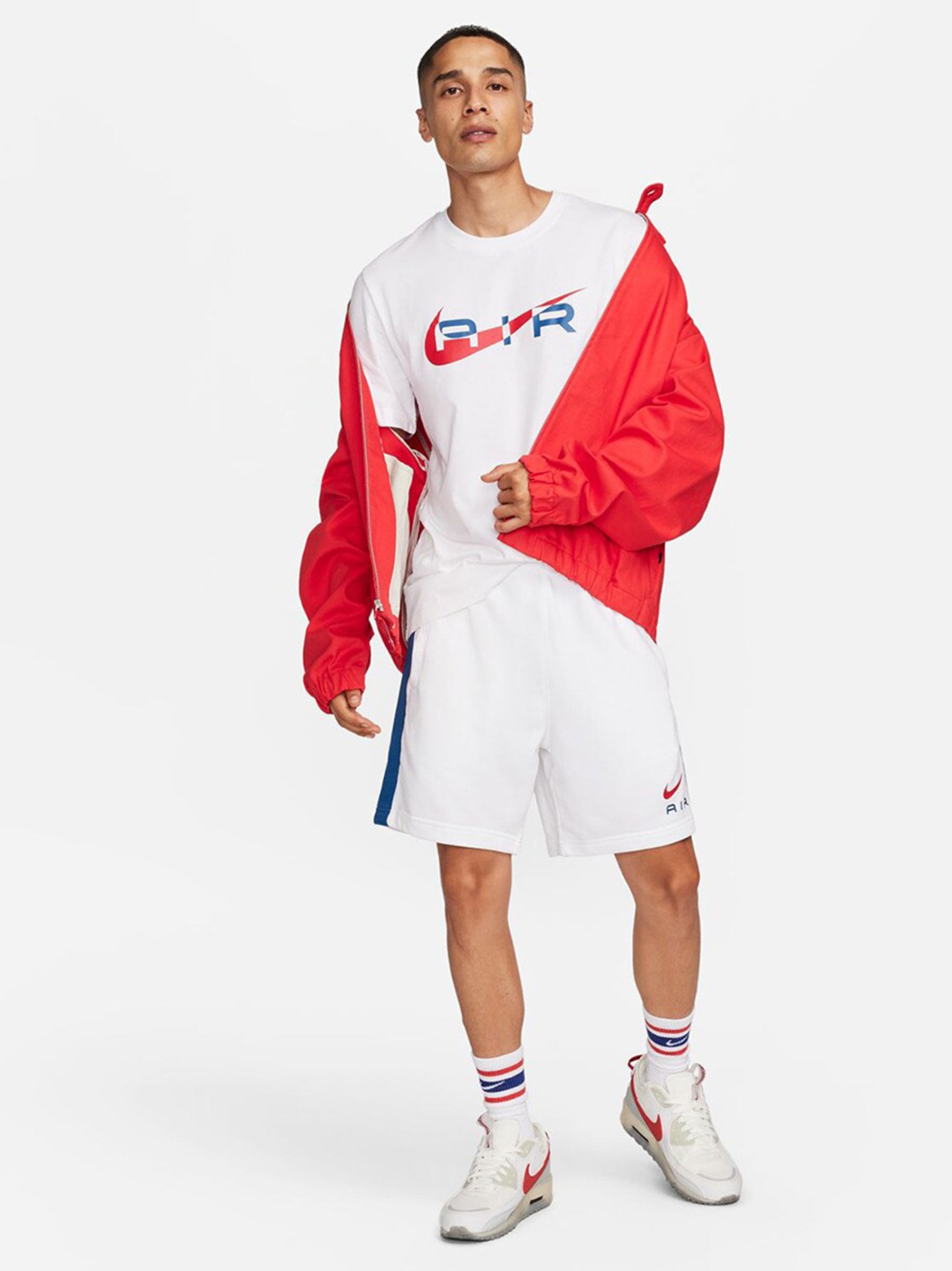 Шорти чоловічі Nike M NSW SW AIR SHORT FT білі FN7701-100 изображение 7