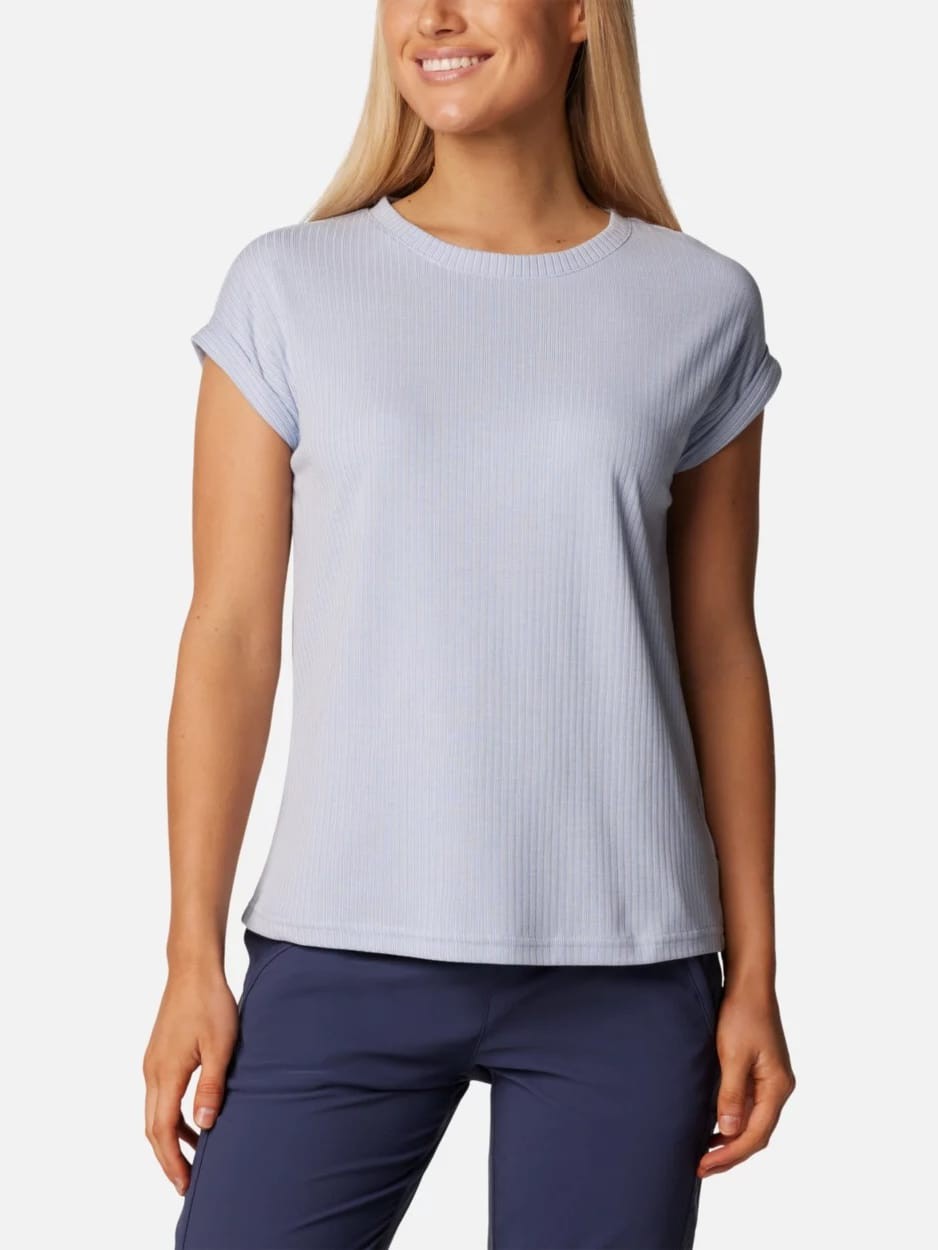 Футболка женская Columbia CRYSTAL PINE™ TEE голубая 2073201-477 изображение 2