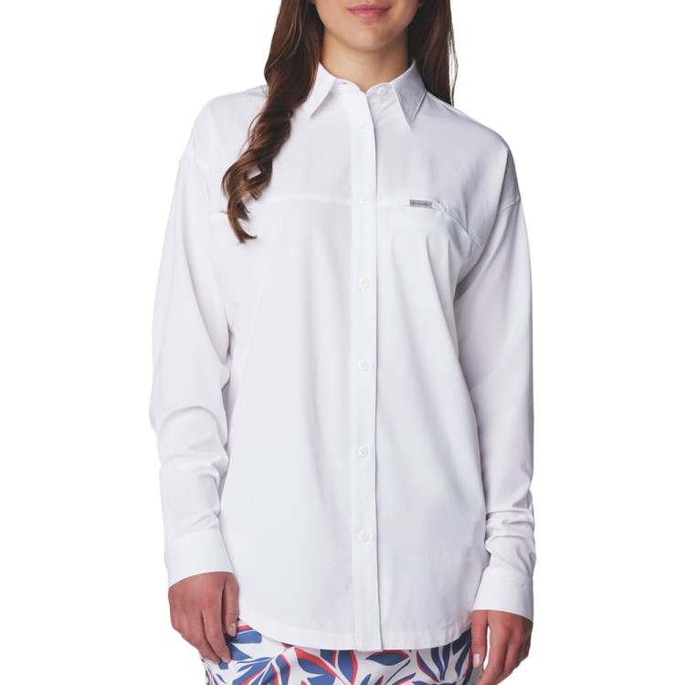 Рубашка женская Columbia BOUNDLESS TREK™ LAYERING LS белая 2073061-100  изображение 1