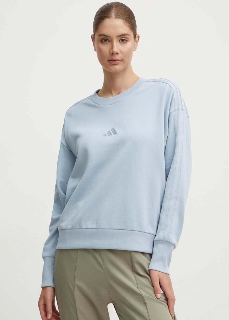 Толстовка жіноча Adidas W ALL SZN E SWT блакитна IY6852 — фото 2