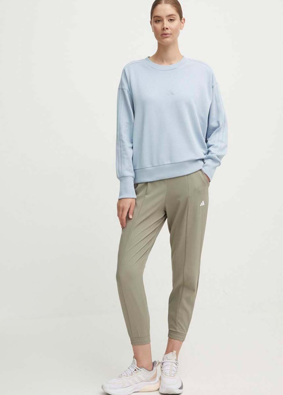 Толстовка жіноча Adidas W ALL SZN E SWT блакитна IY6852 — фото 3
