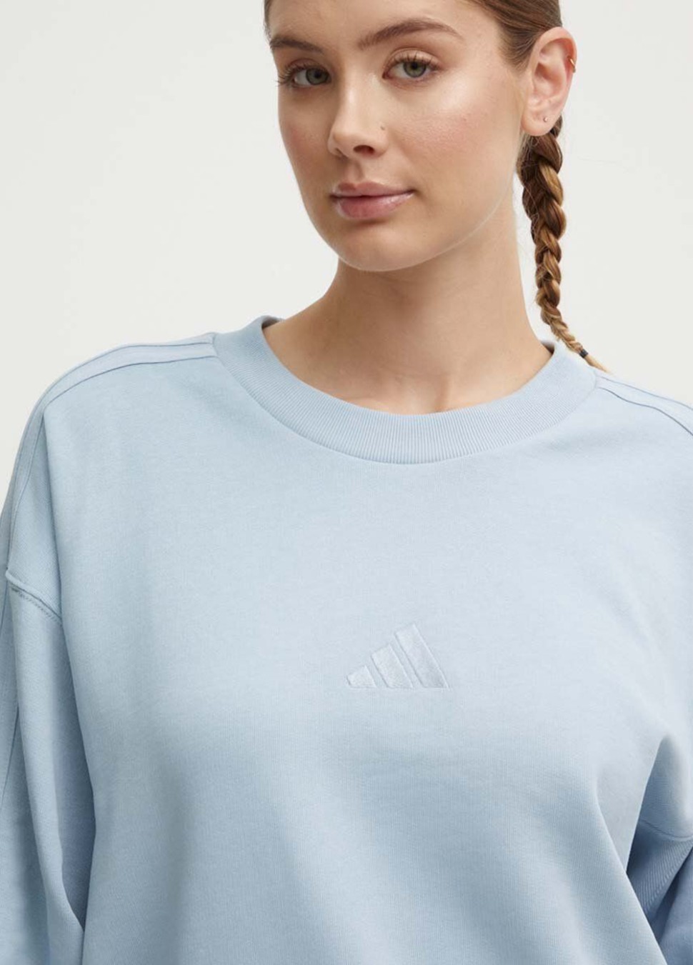 Толстовка жіноча Adidas W ALL SZN E SWT блакитна IY6852 — фото 5