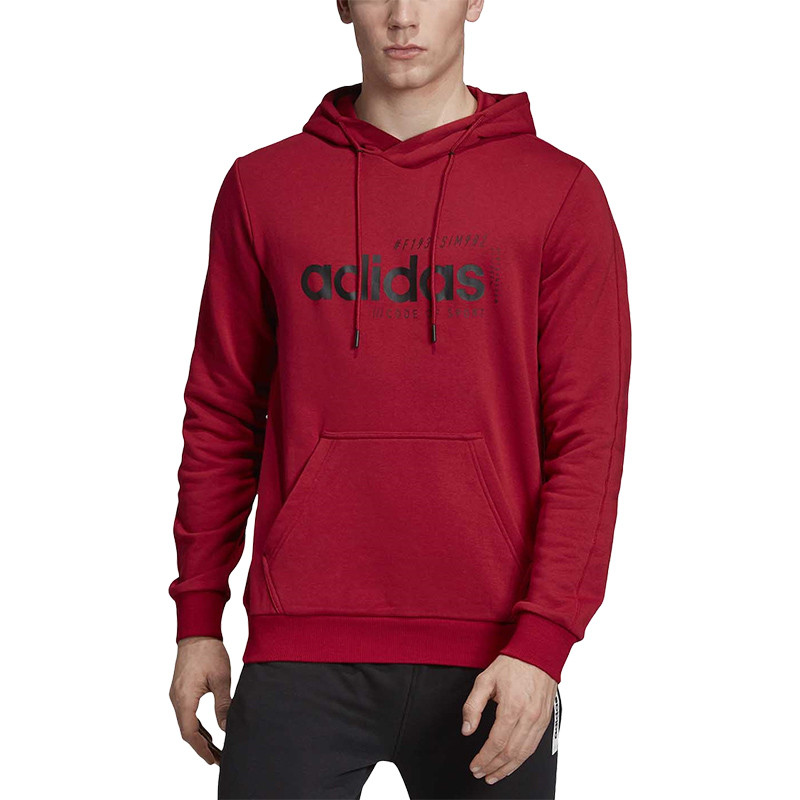 Толстовка мужская Adidas Brilliant Basics красная EI4637