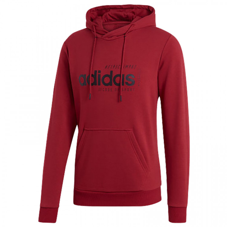 Толстовка мужская Adidas Brilliant Basics красная EI4637
