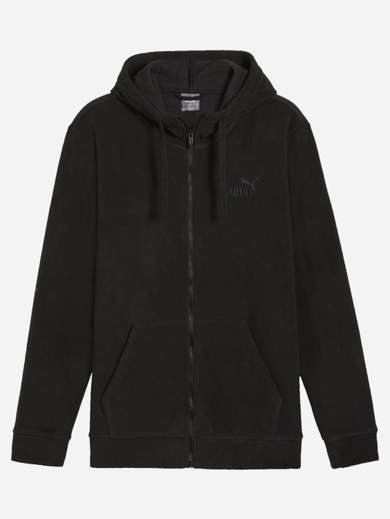 Толстовка мужская Puma ESS ELEVATED Polarfleece Full-Zip Hoodie черная 68189301 изображение 2